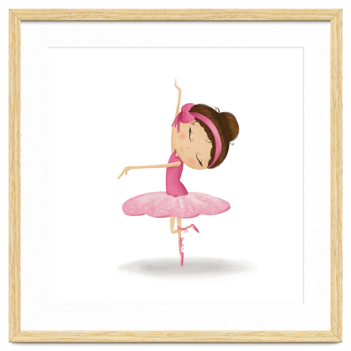 Adorable Twirling Ballerina Nursery Print
