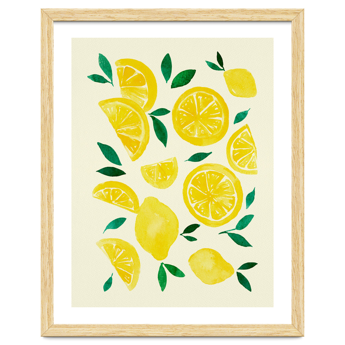 Watercolor lemons