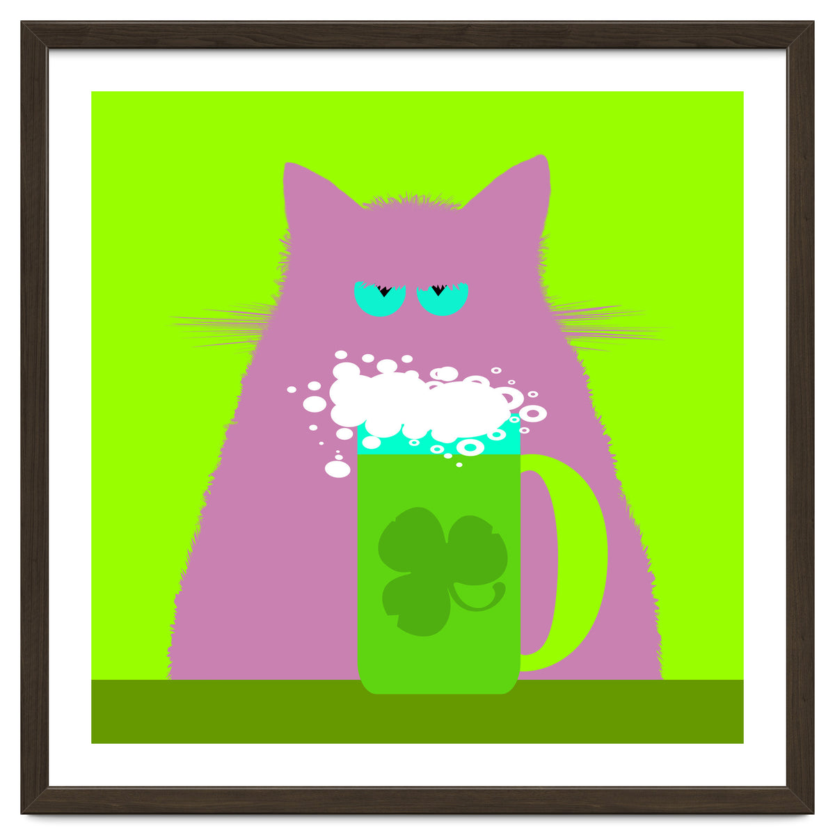 Saint Patrick's Day Lilac Cat