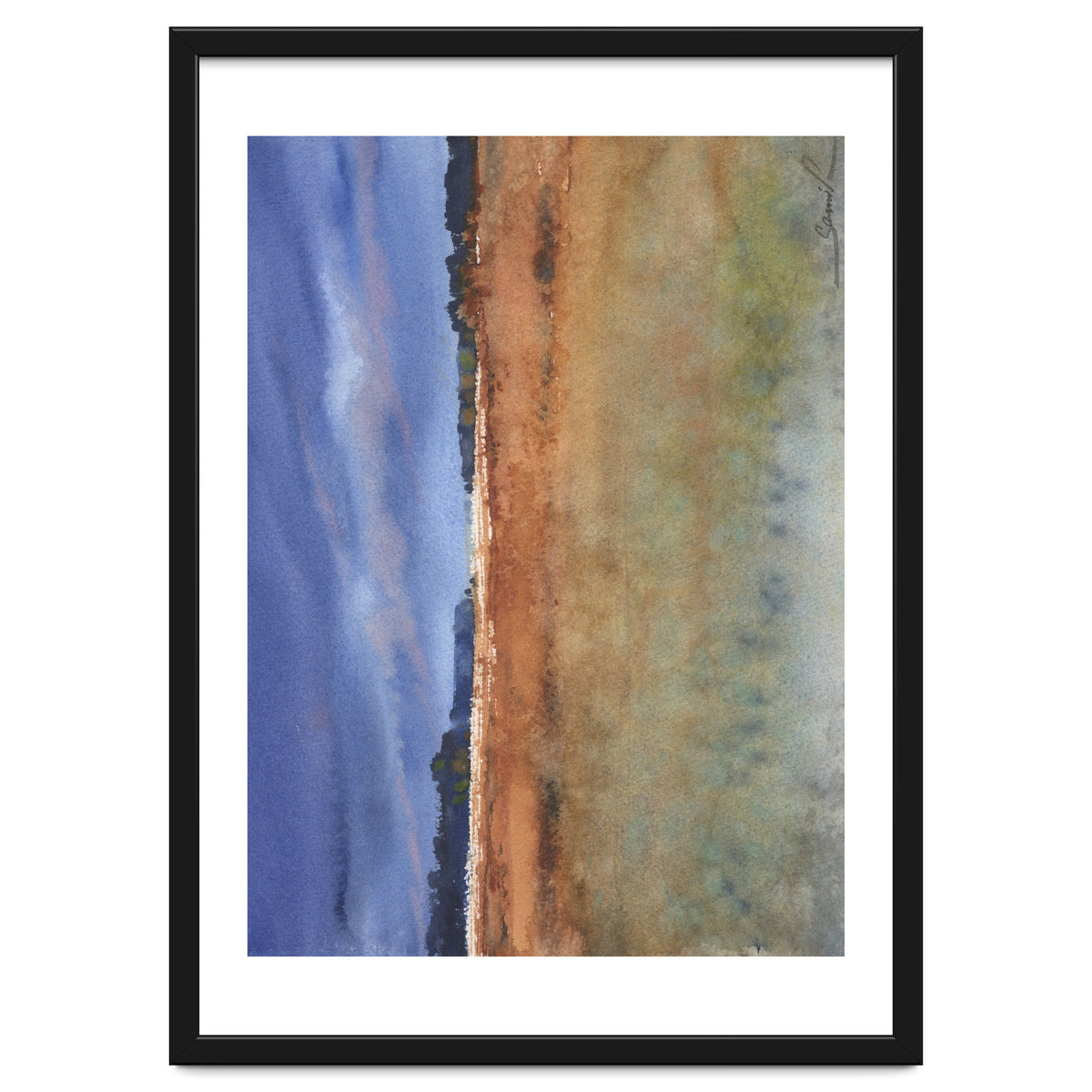 landscape painting watercolor