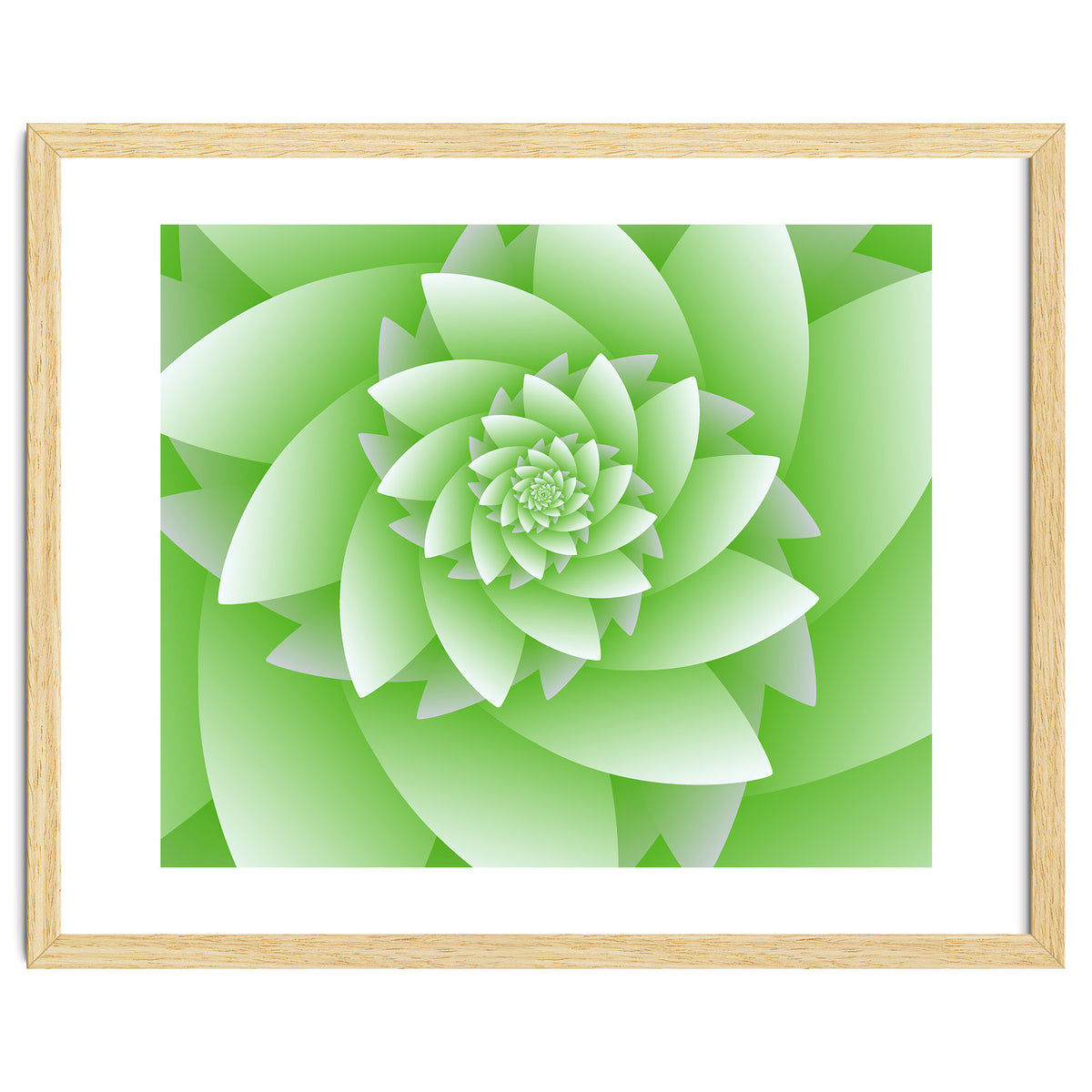 Abstract Green Floral Optical Illusions Art