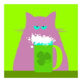 Saint Patrick's Day Lilac Cat  (Print Only) thumbnail