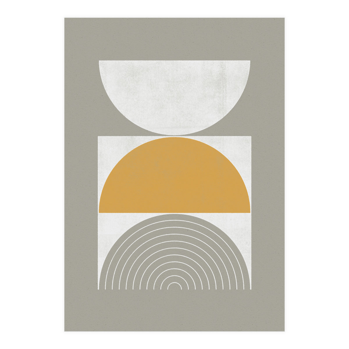 Mid-Century Modern No.29 - Woodblock Print (Print Only)