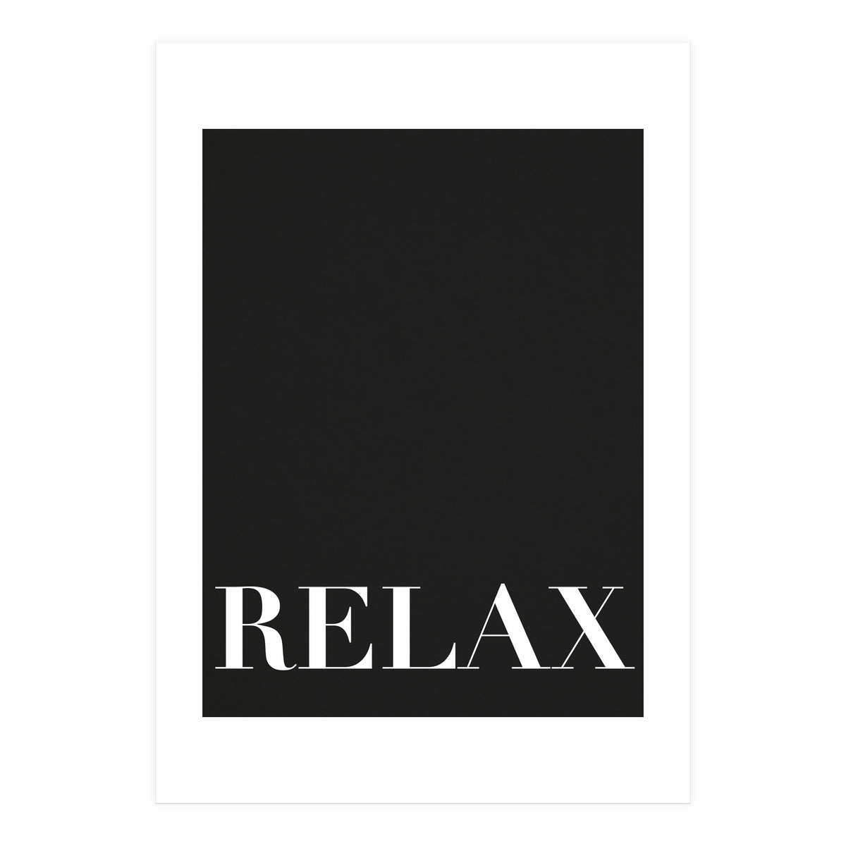 Relax Black (Print Only)
