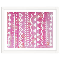 Abstract boho tribal pattern in pink