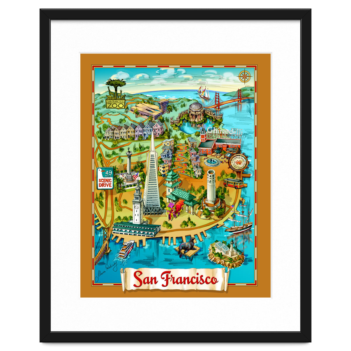 San Francisco Map Illustration