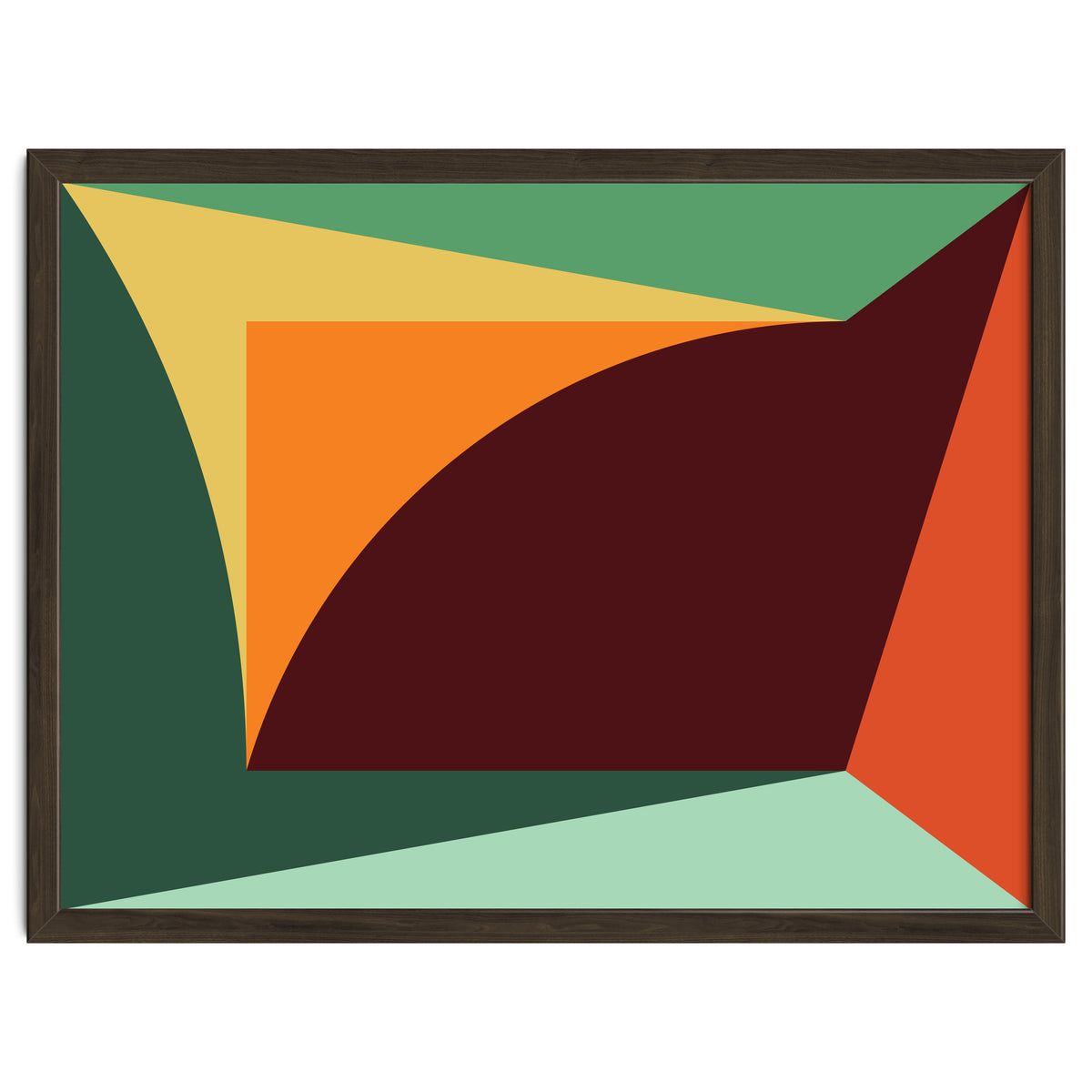 Geometric Shapes No. 18 - orange, green & purple