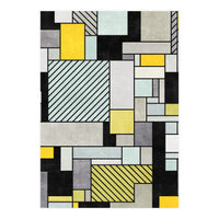 Random Concrete Pattern - Yellow, Blue, Grey (Print Only)