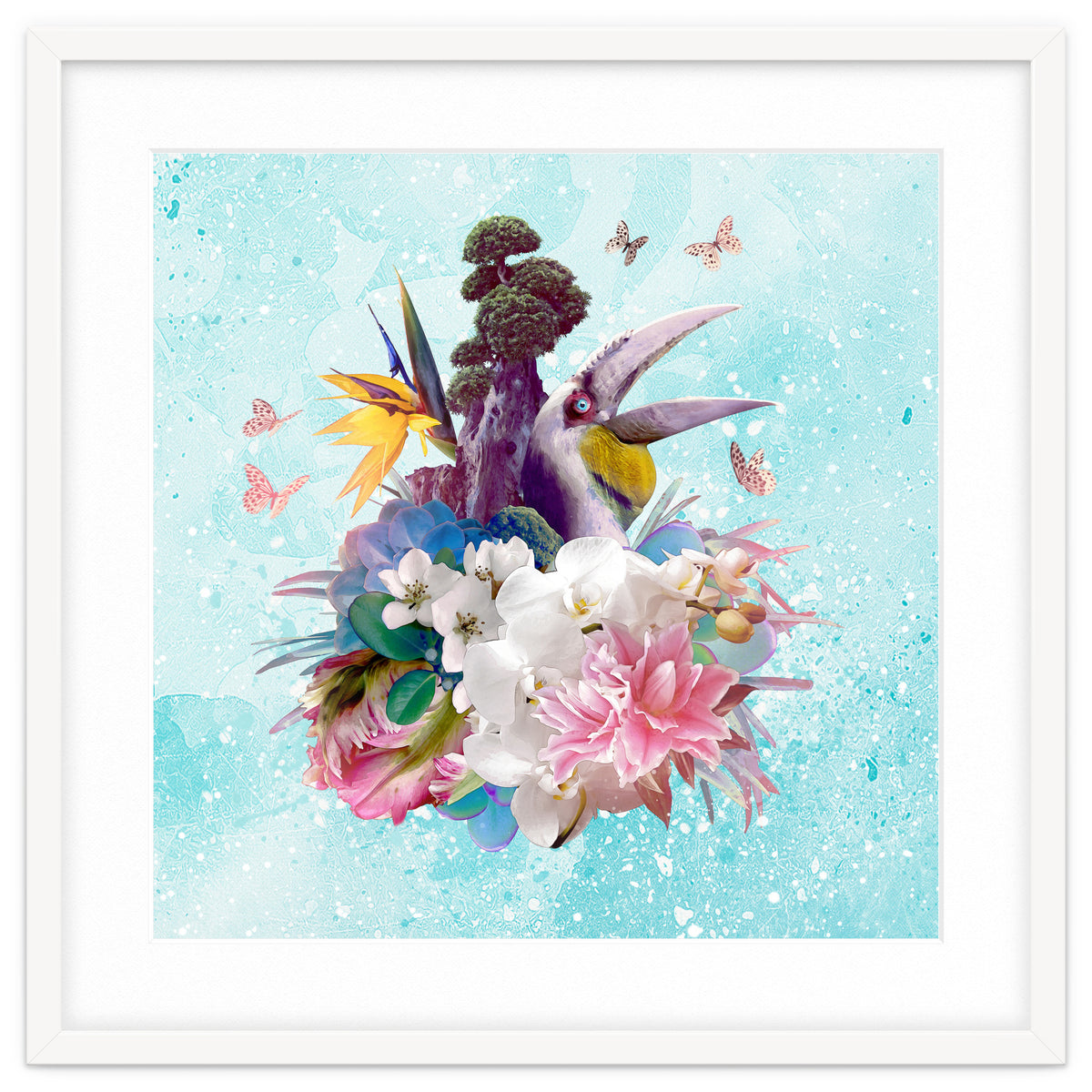 Floral Hornbill Blue