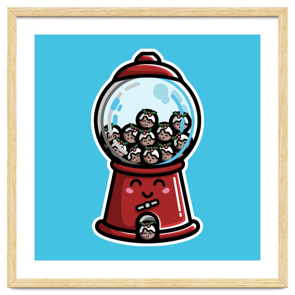 Kawaii Cute Christmas Pudding Gumball Machine