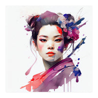 Watercolor Modern Geisha #5 (Print Only)