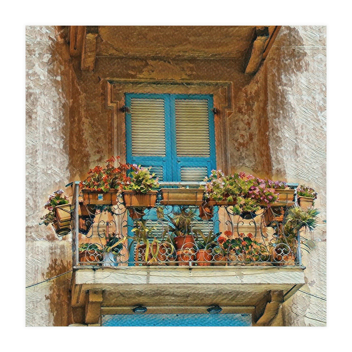 Flowered window in Venice (Print Only)