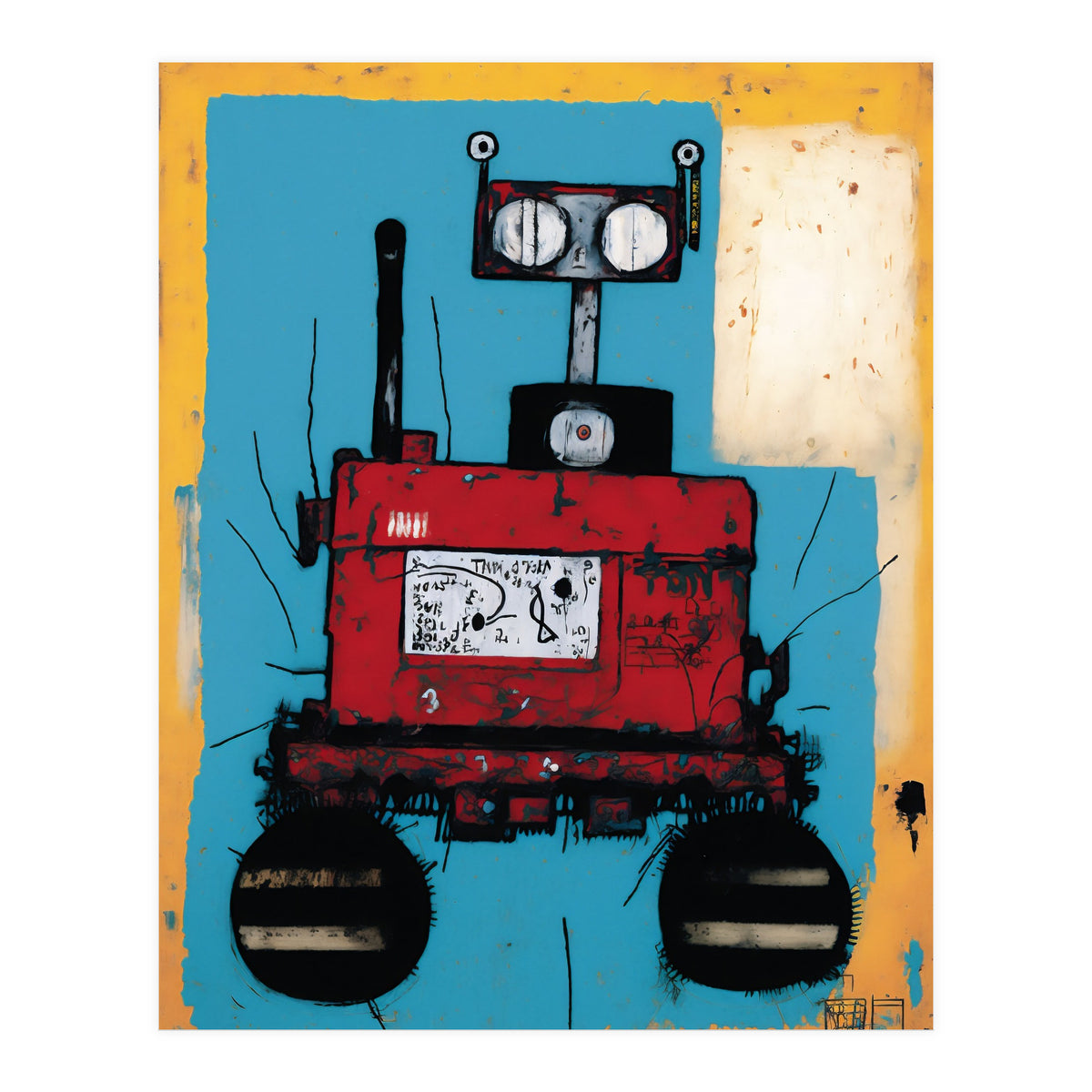 Robot Expressionist Painting (Print Only)