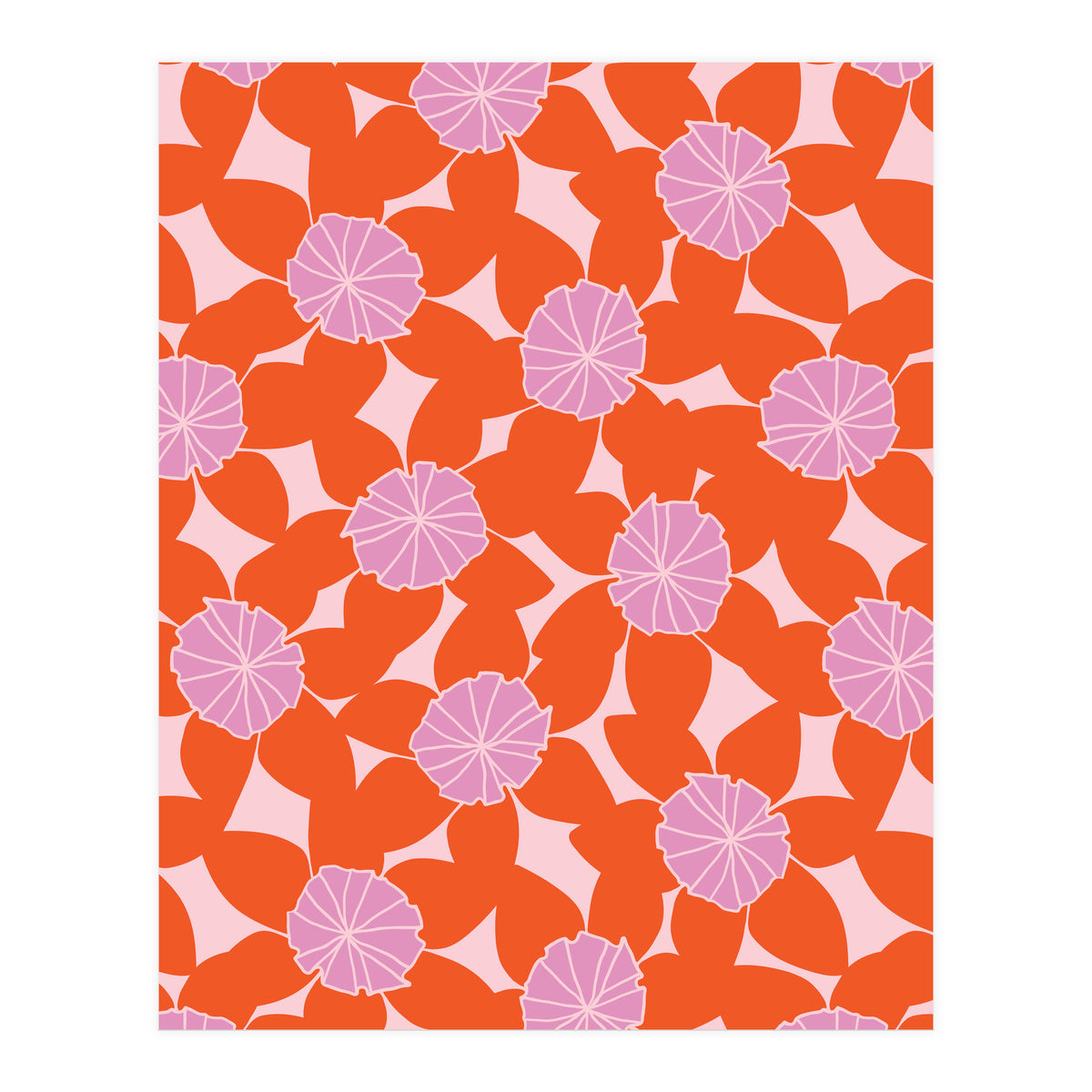 Purple Flower Pattern (Print Only)