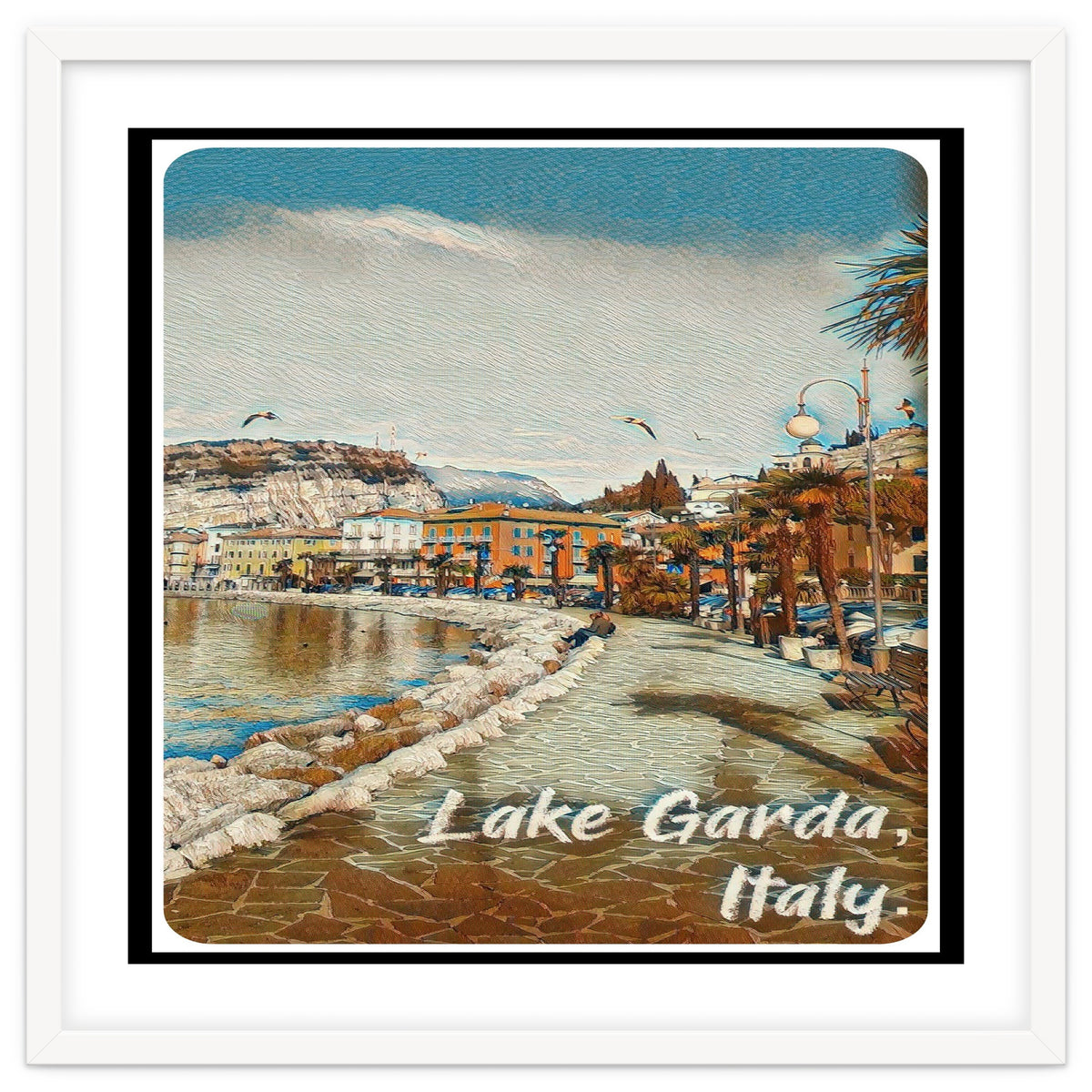 Birds And People On Lake Garda