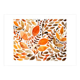 Watercolor modern foliage - autumn palette (Print Only) thumbnail