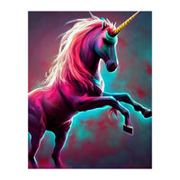 Dark Rainbow Gothic Unicorn AI created digital art (Print Only)