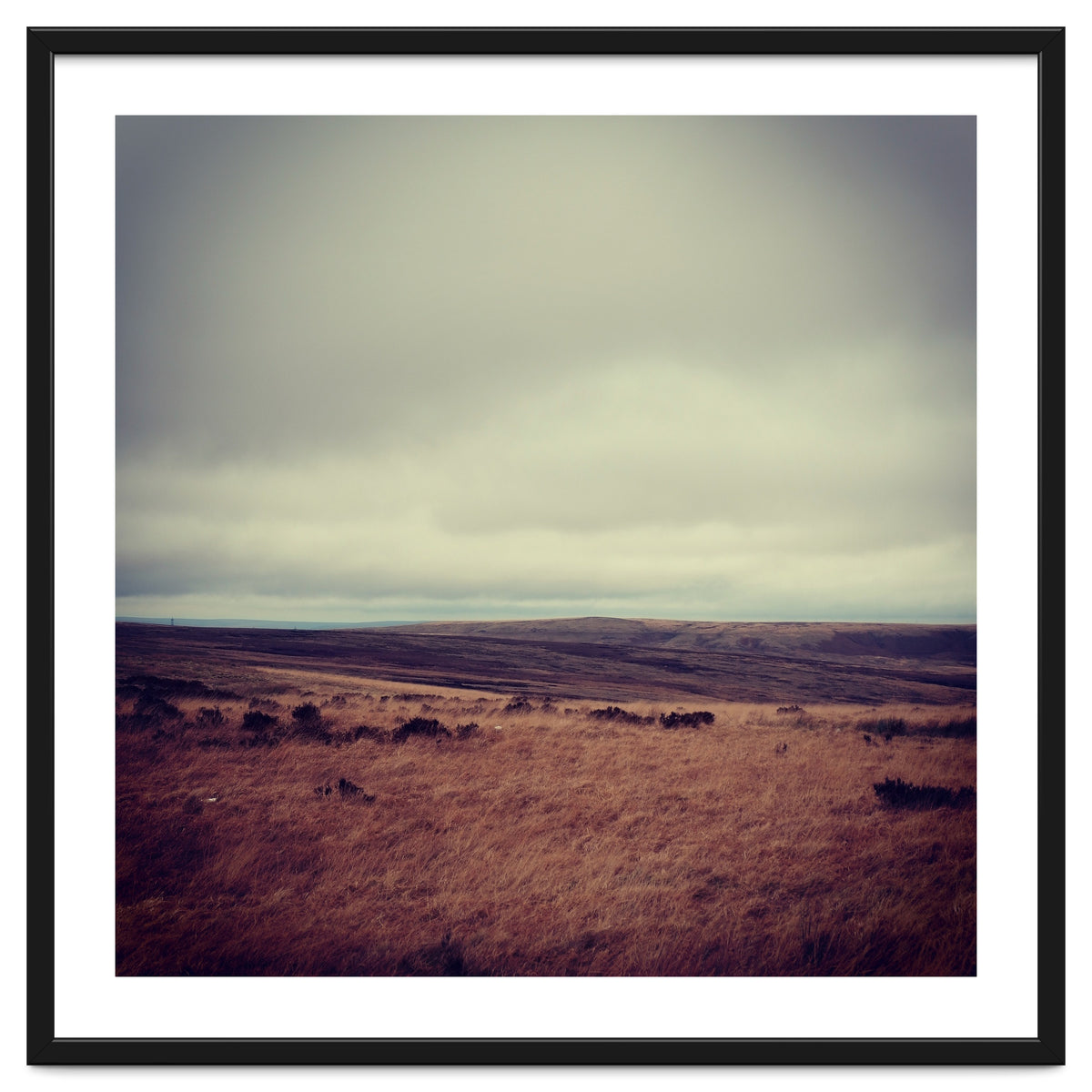 Bleak winter landscape of Saddleworth Moor