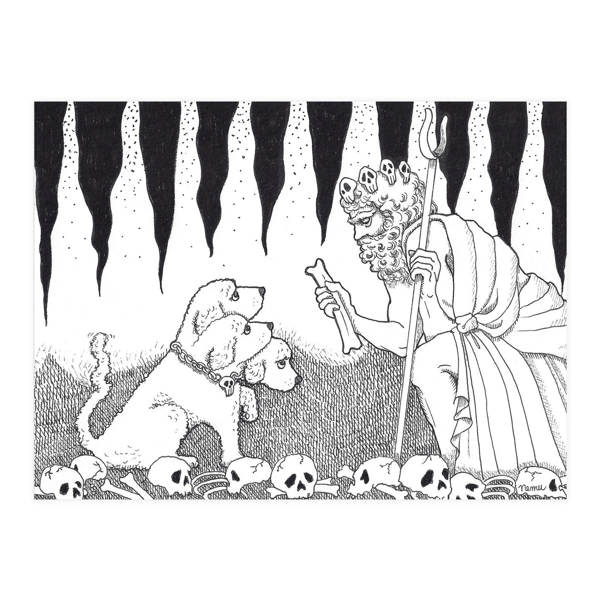 Cerberdoodle (Print Only)