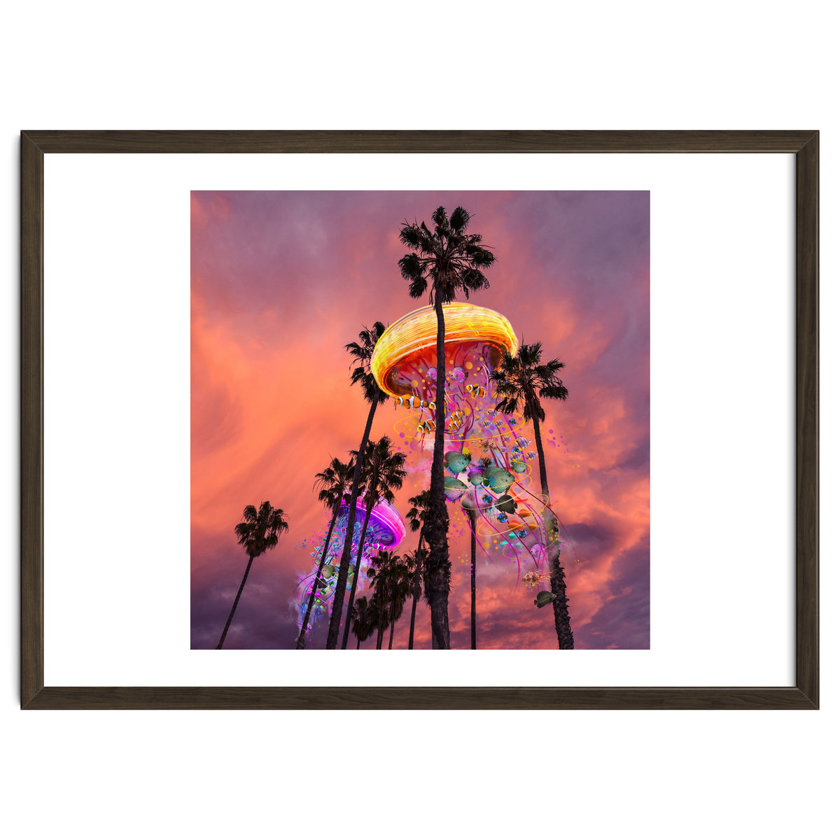 Electric Jellyfish in Palm Trees