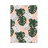 Hand drawing monstera pastel color (Print Only) thumbnail
