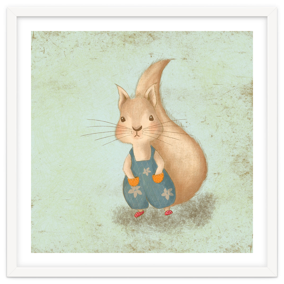Woodland Nursery - Squirrel Illustration