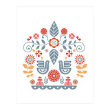 Scandinavian Folk Art Pattern (Print Only) thumbnail