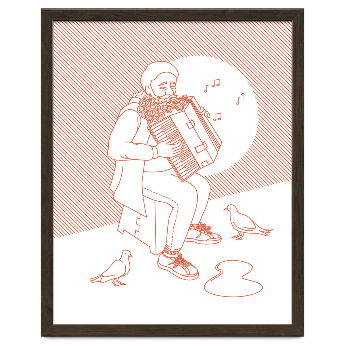 "For Love Not Money" in Orange