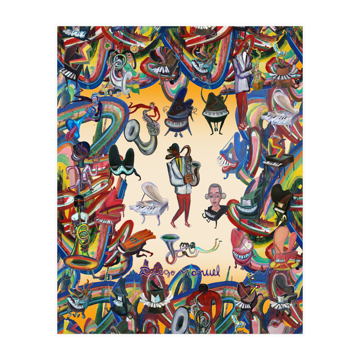 Pianos And Graffitis (Print Only)