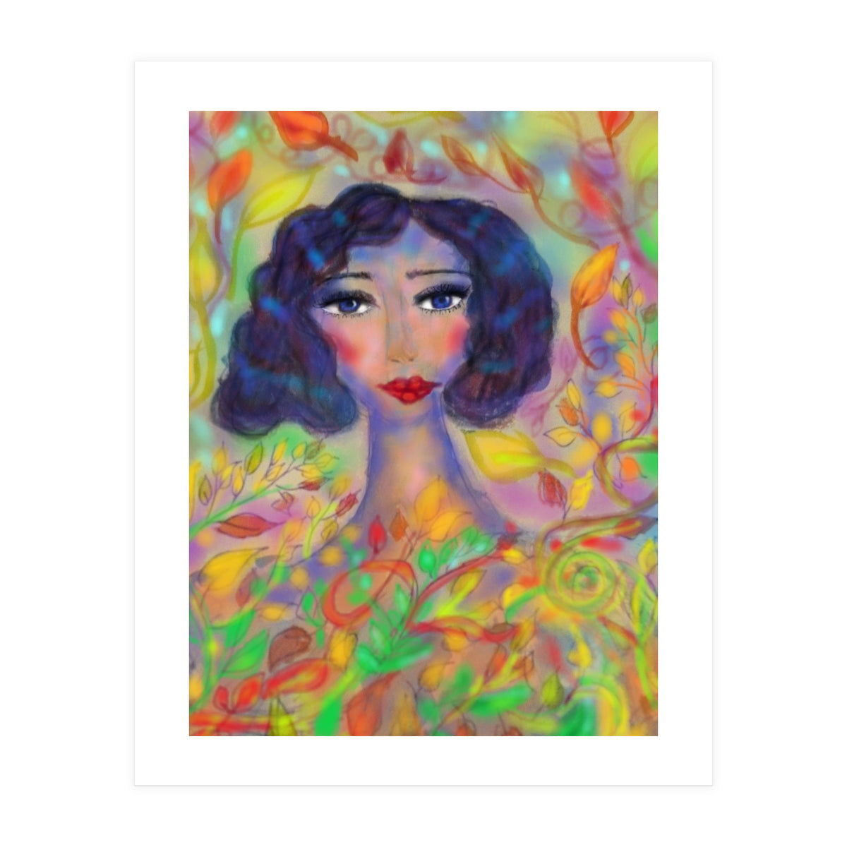 A GIRL IN AN ENCHANTED FOREST  (Print Only)