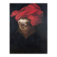Sloth With Red Turban (Print Only)