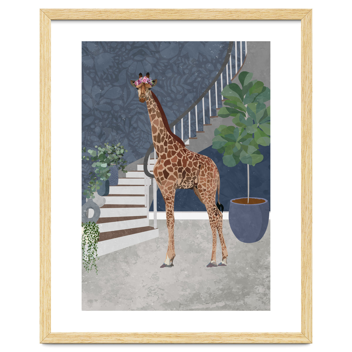 Giraffe in a Victorian House