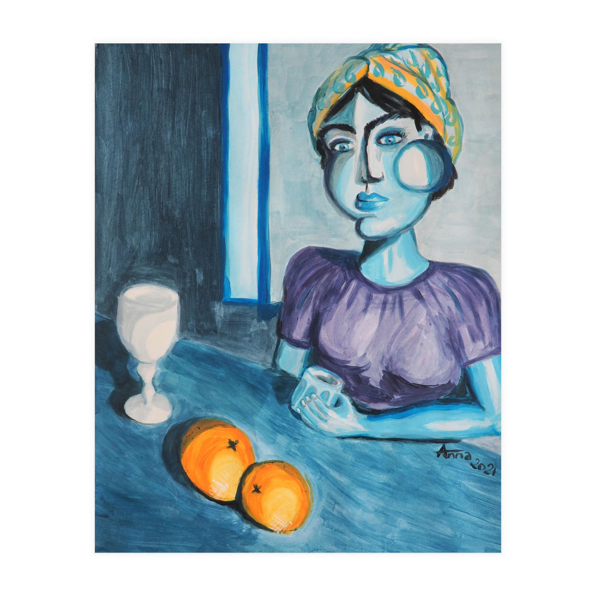 Blue Coffee Time (Print Only)