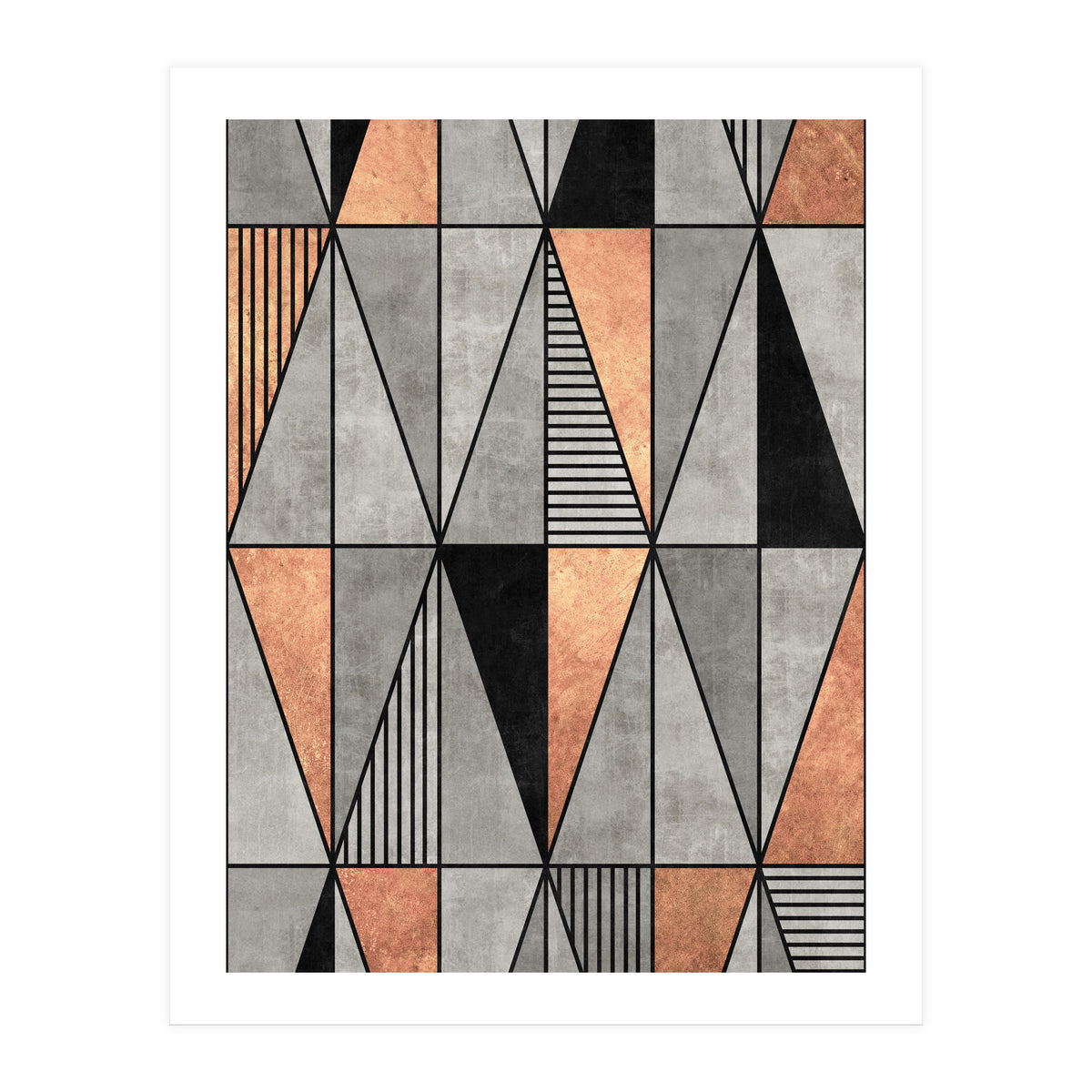 Concrete and Copper Triangles (Print Only)