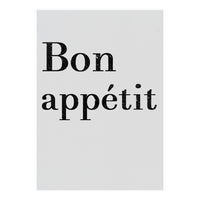 Bon Appétit, Grey (Print Only)