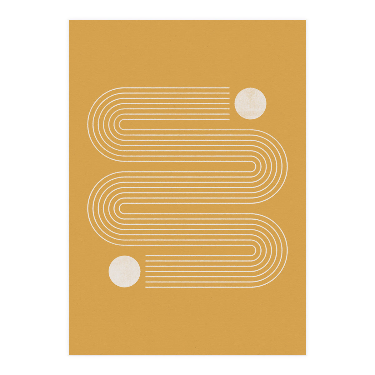 Mid-Century Modern No.20 - Woodblock Print (Print Only)