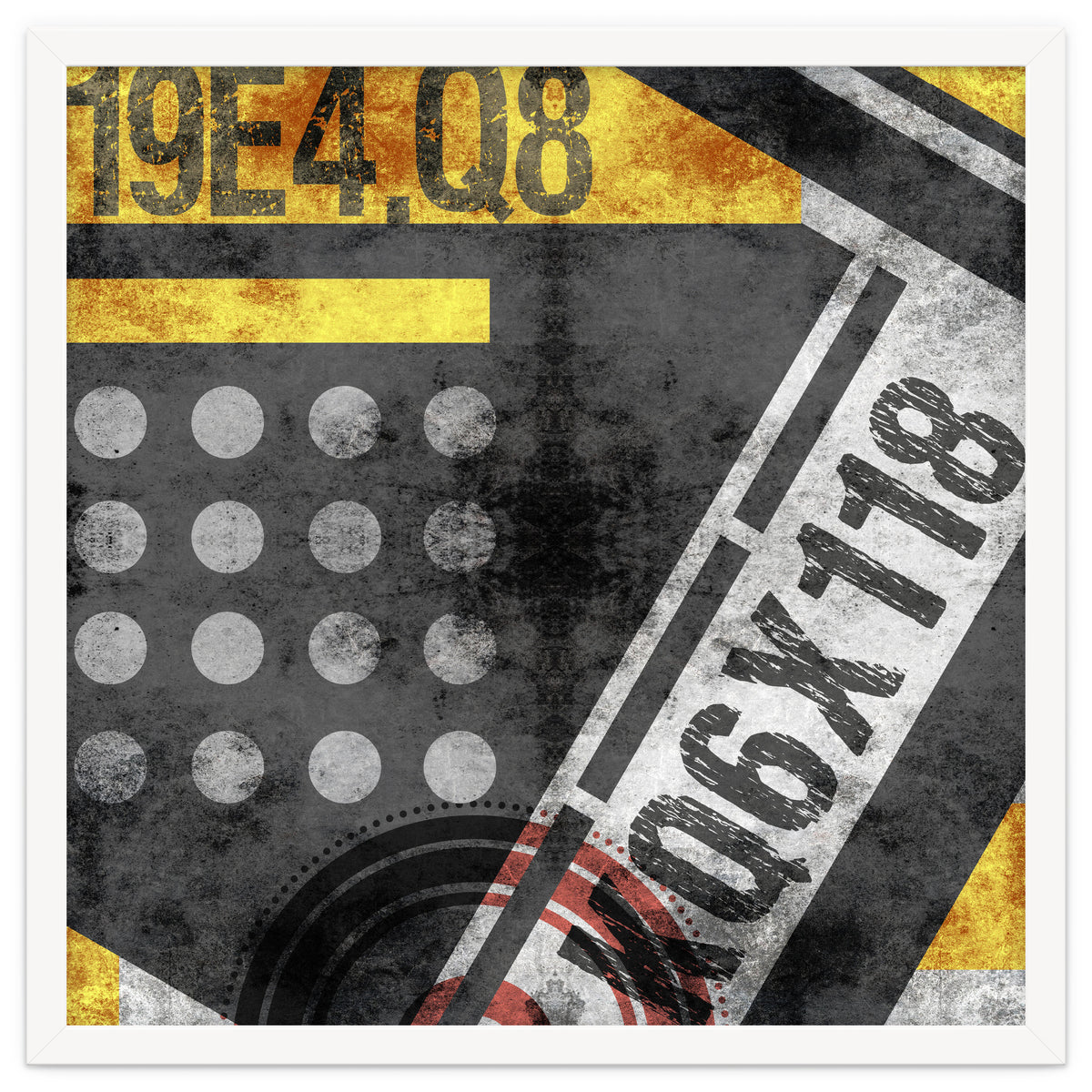 Abstract Industrial Black And Yellow