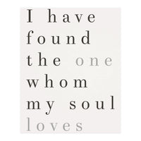 The One My Soul Loves, White (Print Only)