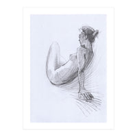 Nude Woman Drawing (Print Only)
