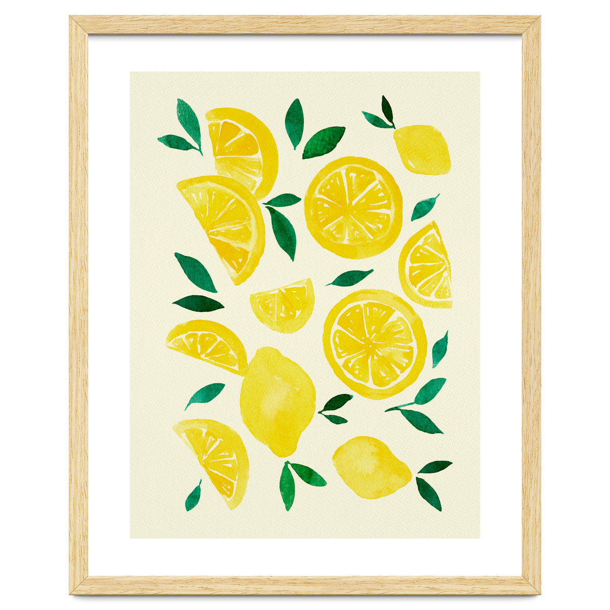 Watercolor lemons