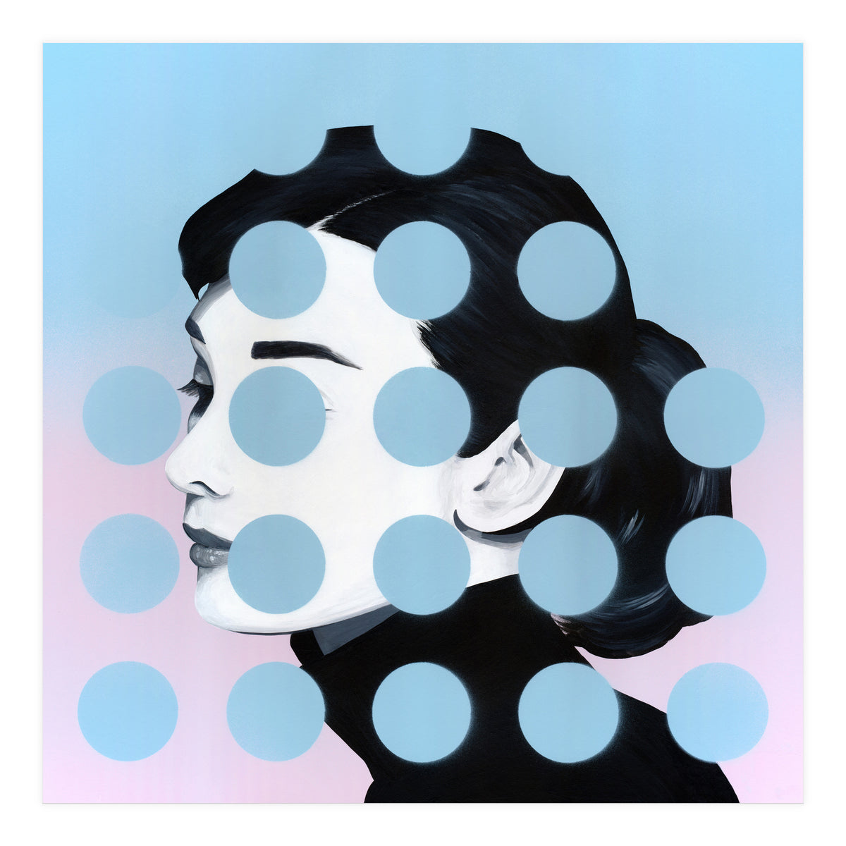 Audrey  Dots (Print Only)