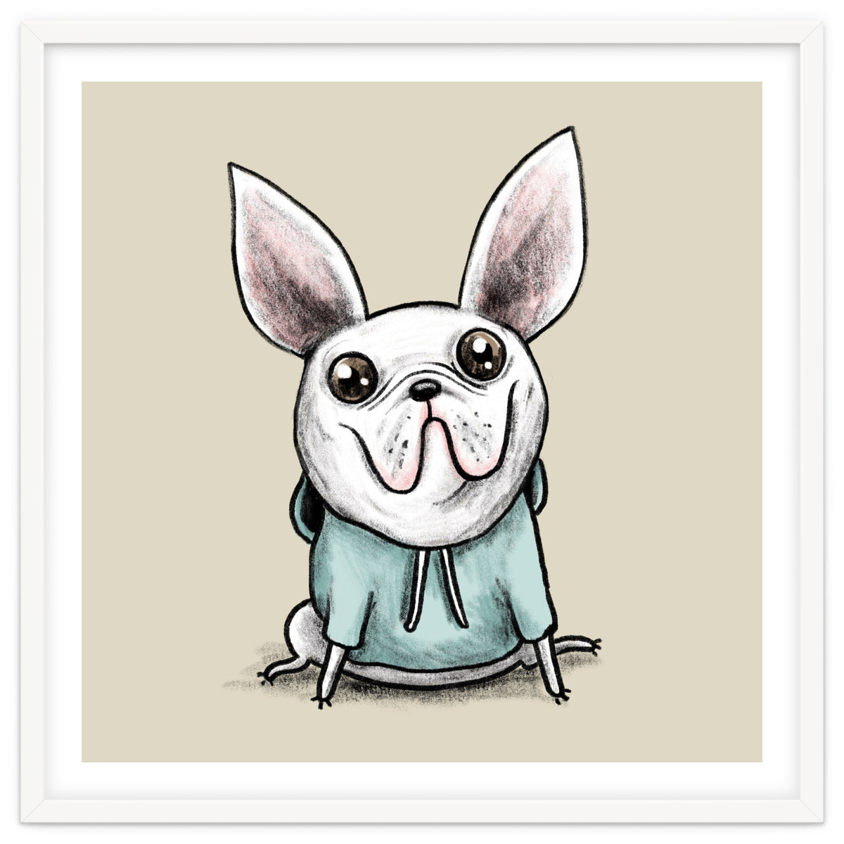 French Bulldog in a Hoodie