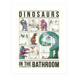 Dinosaurs in the Bathroom, Funny Toilet Humour (Print Only) thumbnail