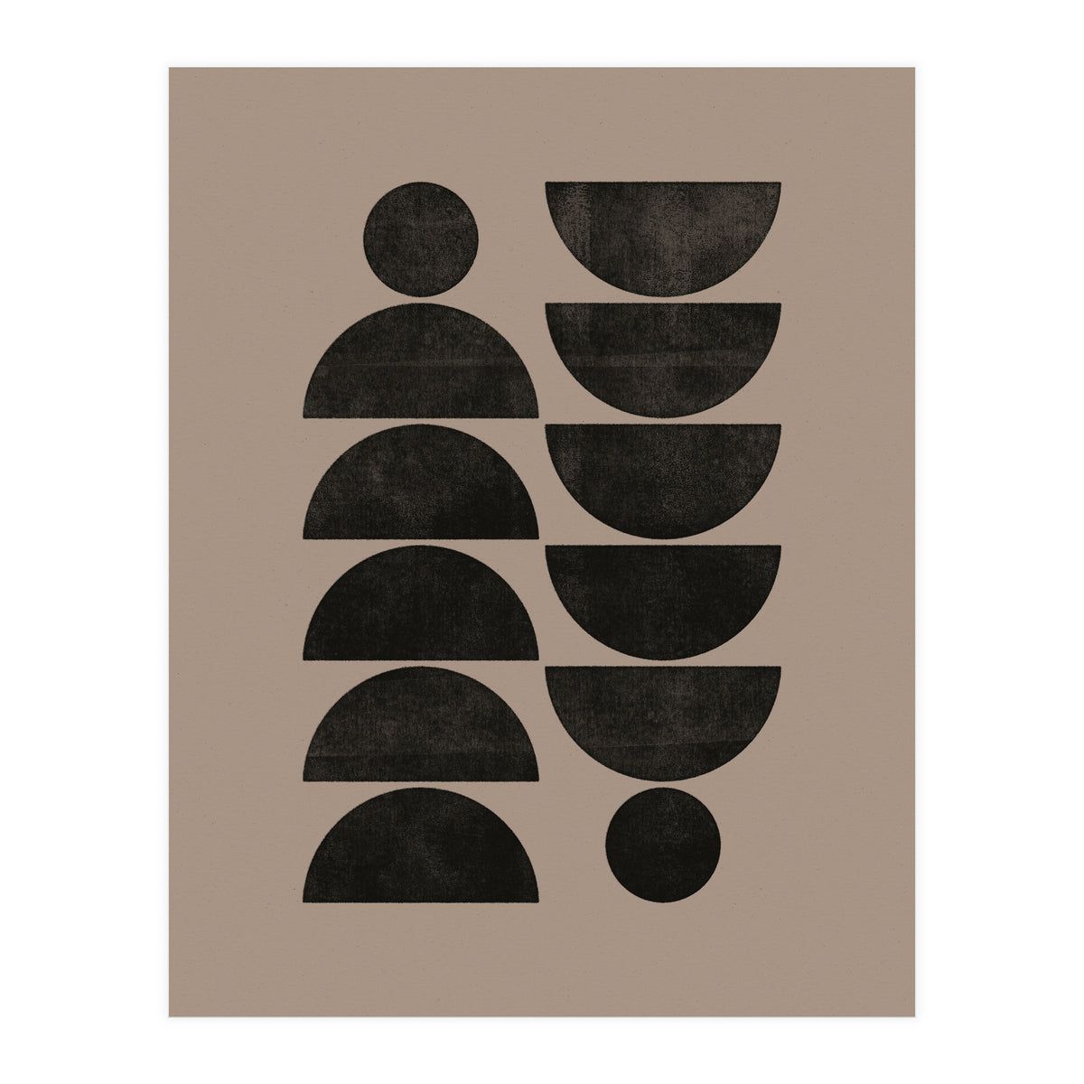 Mid-Century Modern No.30 - Woodblock Print (Print Only)