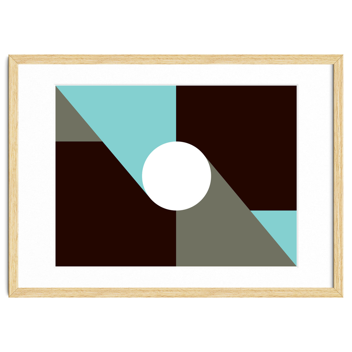 Geometric Shapes No. 29 - baby blue & grey