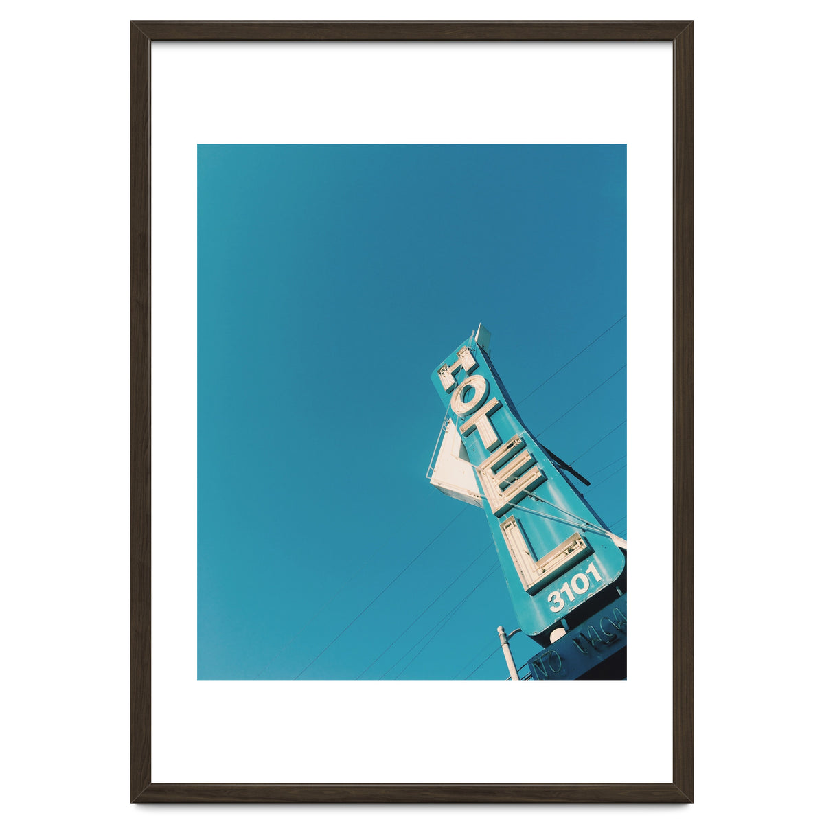 Hotel sign in California