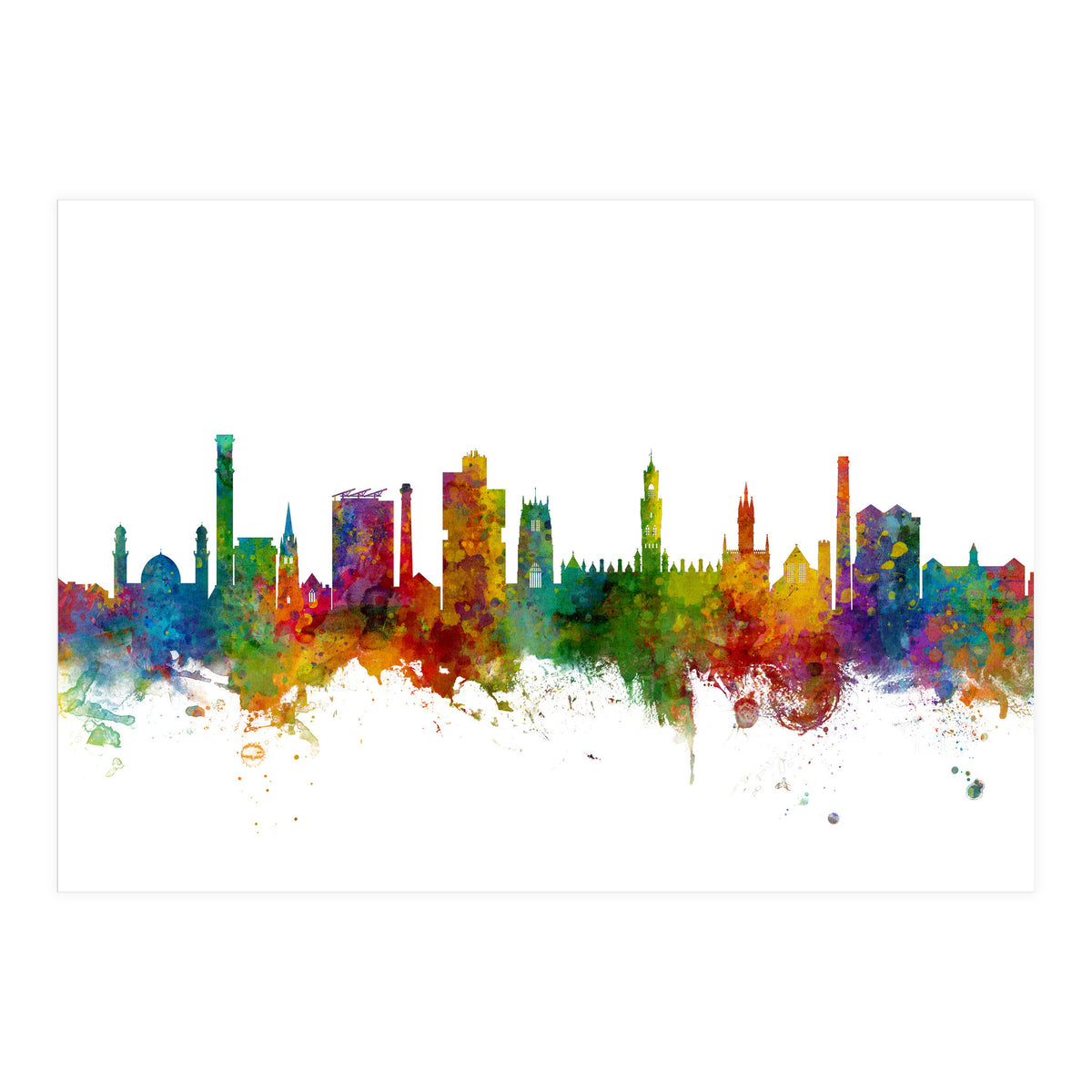 Bradford England Skyline (Print Only)