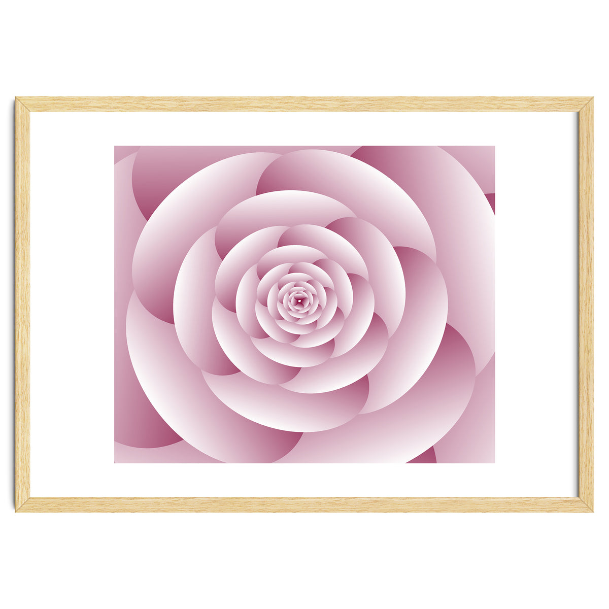 Abstract Rose Spiral 3D Art