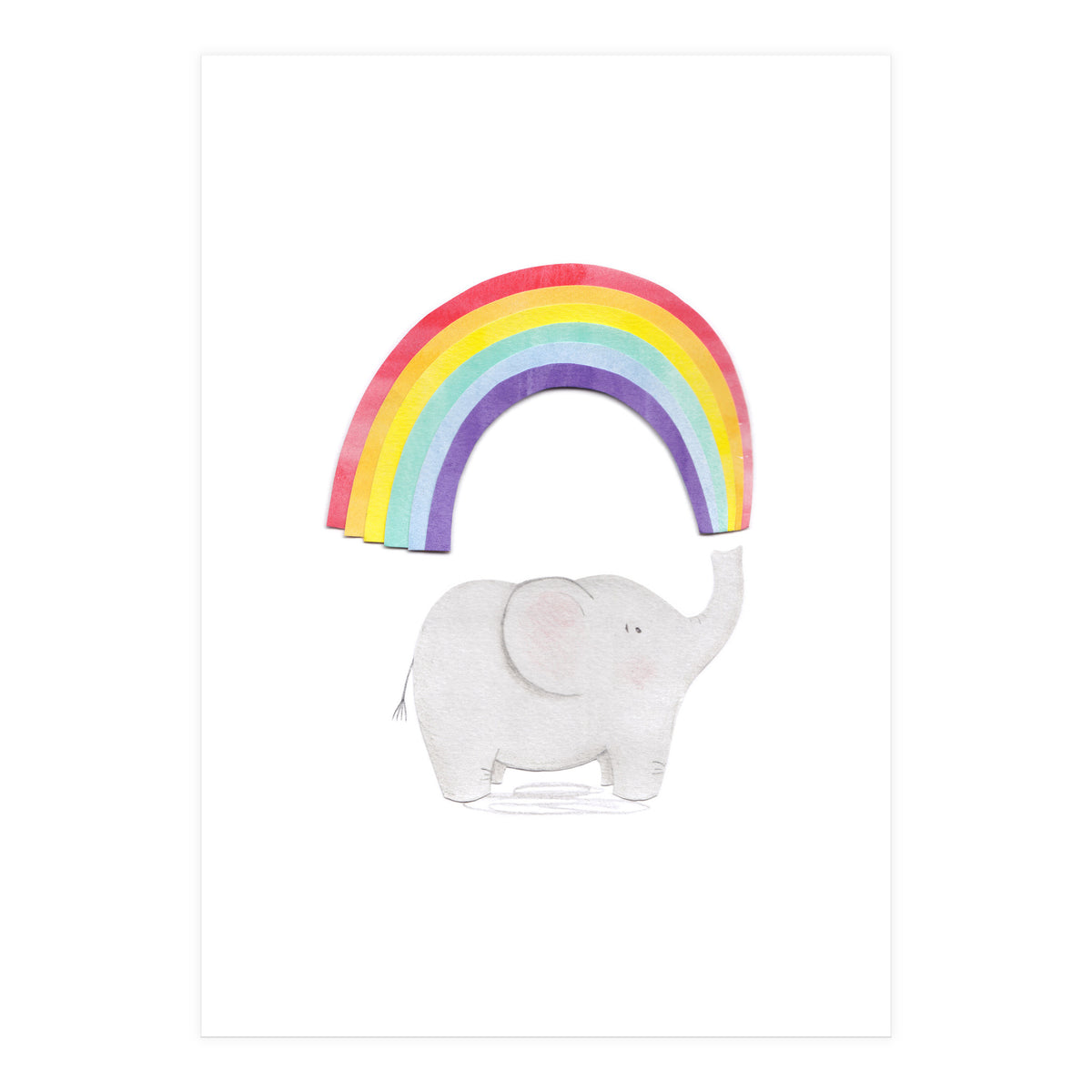 Rainbow Elephant (Print Only)