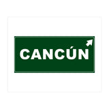 Let`s go to Cancun, Mexico! Green road sign (Print Only) thumbnail
